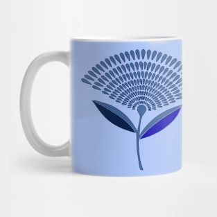 Mid Century Modern Dandelion Seed Head In Princess Blue Mug